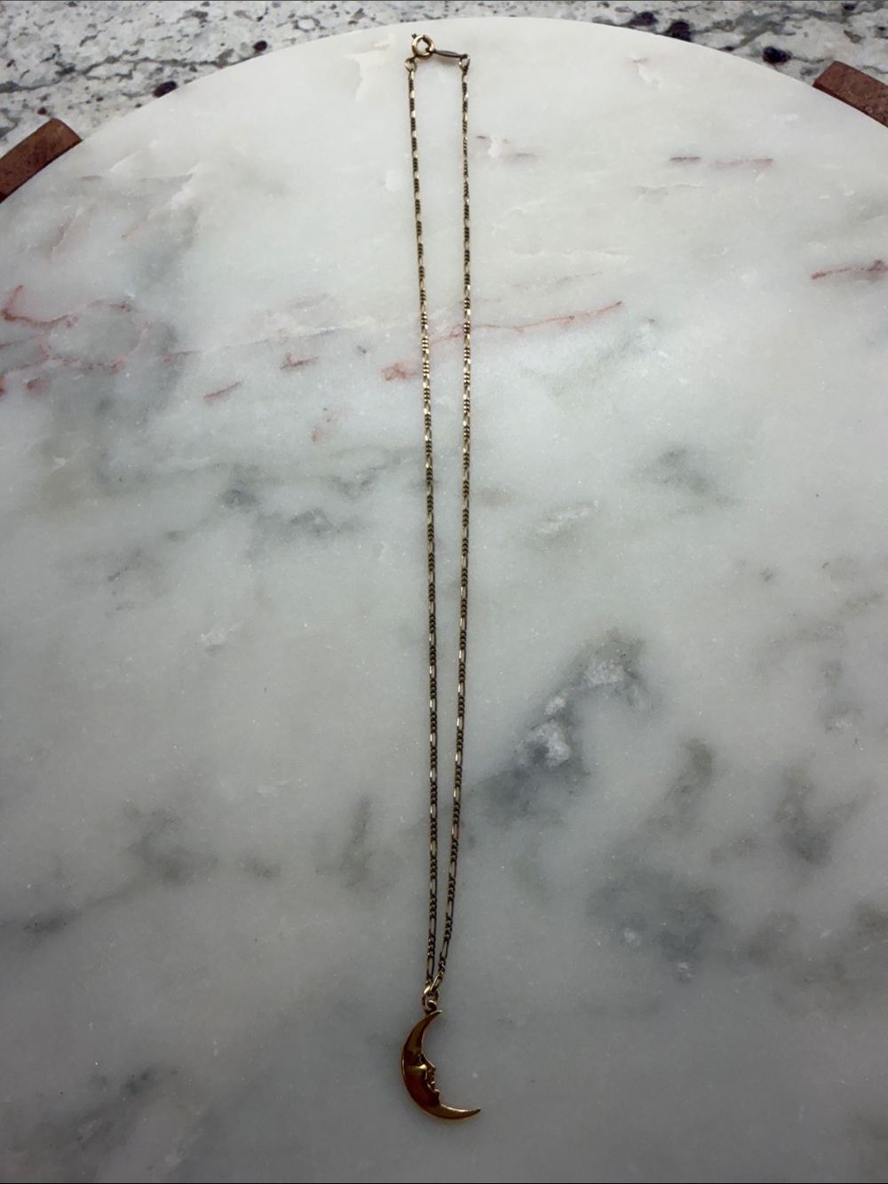 Gold Crescent Moon Pendant Necklace - Women Jewelry